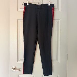 Marks & Spencers Black Skinny Ankle Pant with Red Velvet Side Stripe